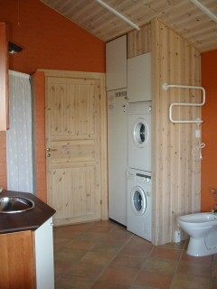 Badeværelse med spa og adgang til sauna